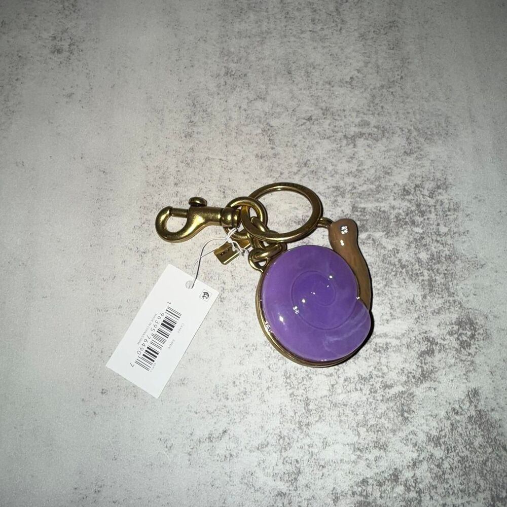 Purple Coach Snail keychain